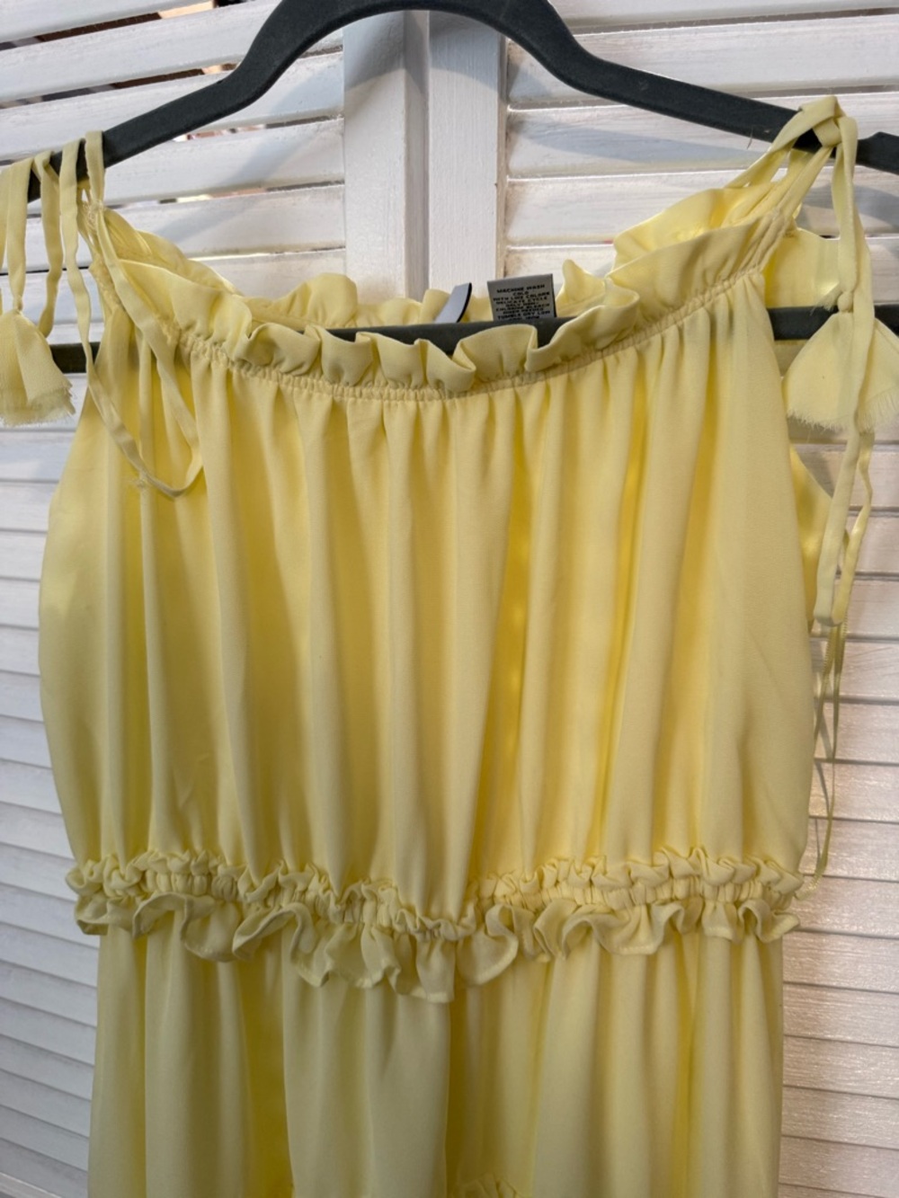 EVIE Yellow High-Low Ruffle Summer Dress - Picture 5 of 10